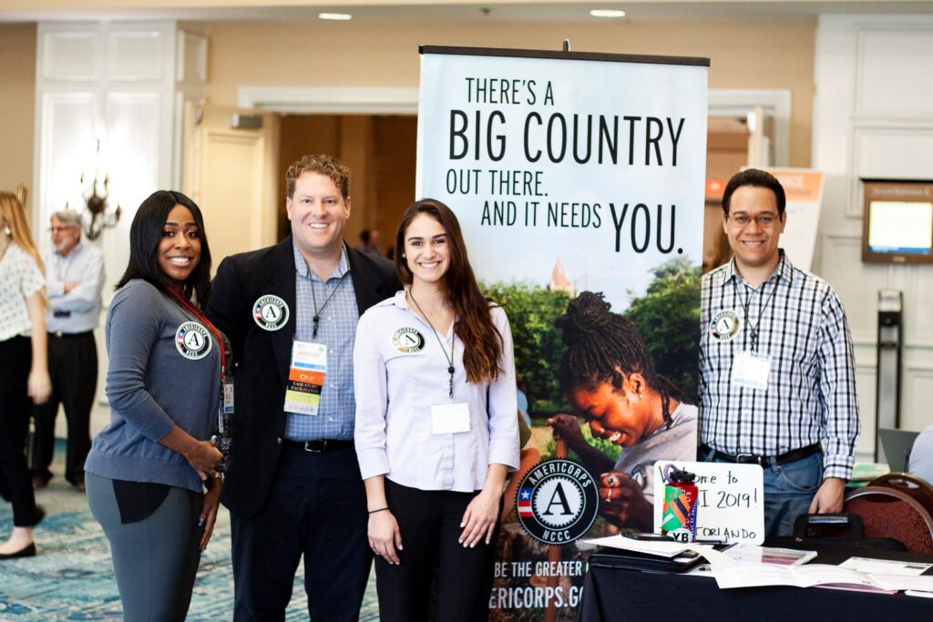 Group of Americorps NCCC attendees at Nonprofit Leadership Alliance event