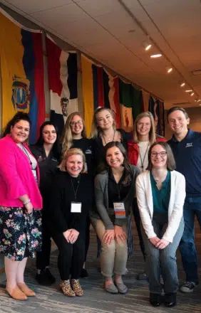 Large group of nonprofit professionals smiling