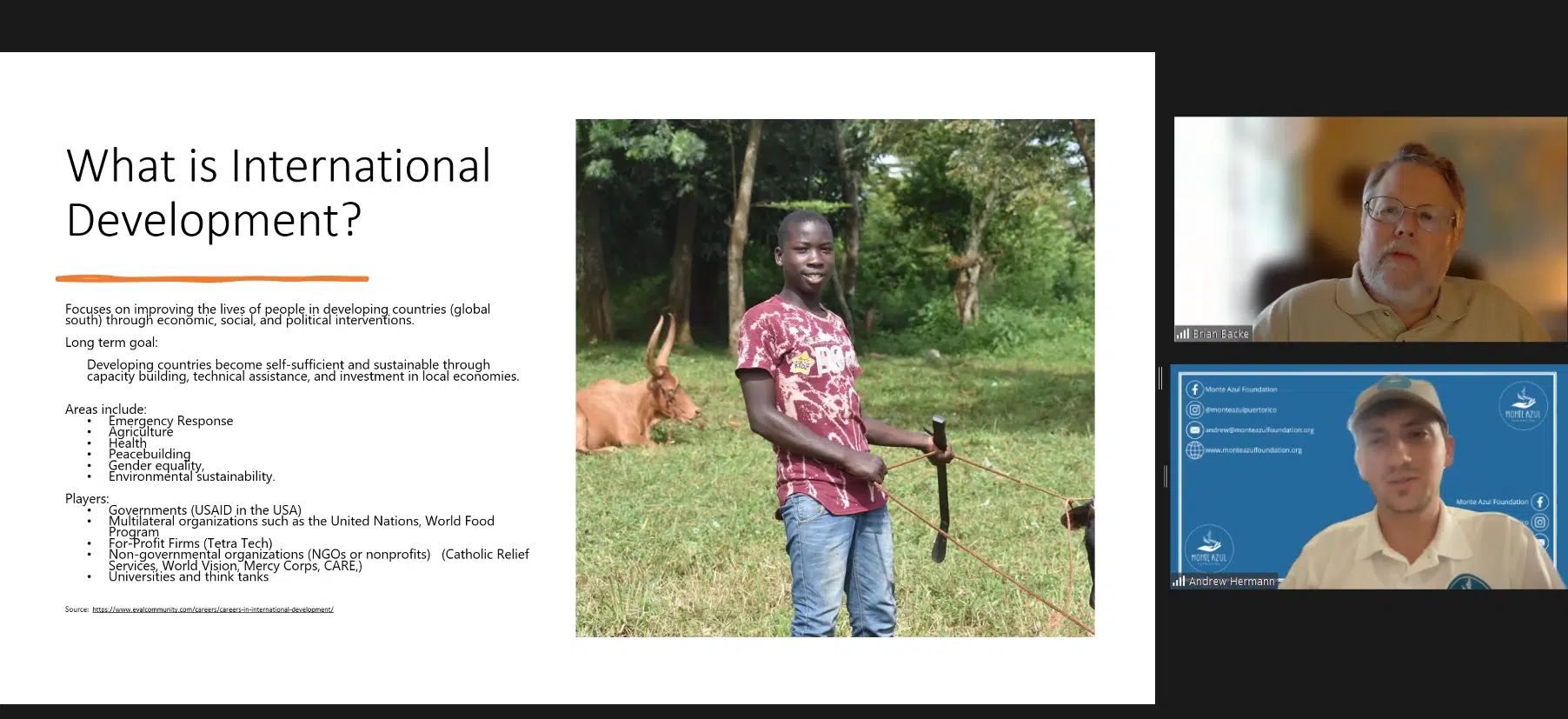 Exploring Careers in International Development Webinar Recording