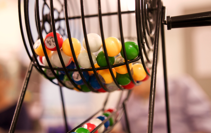 Bingo table at a nonprofit fundraising event