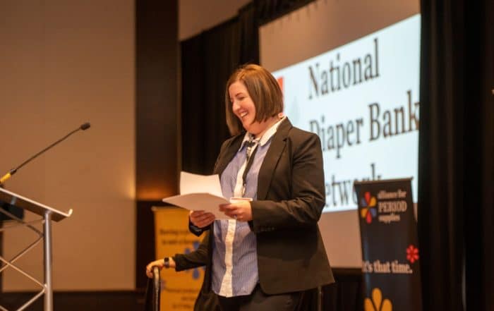 Amy Faugas, Certified Nonprofit Professional, speaking for the National Diaper Bank Network